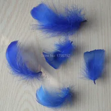 25 шт синий цвет маленькие плавающие гусиные перья 5-8 см Шлейфы для Ловца снов серьги шляпа обувь ремесла украшения