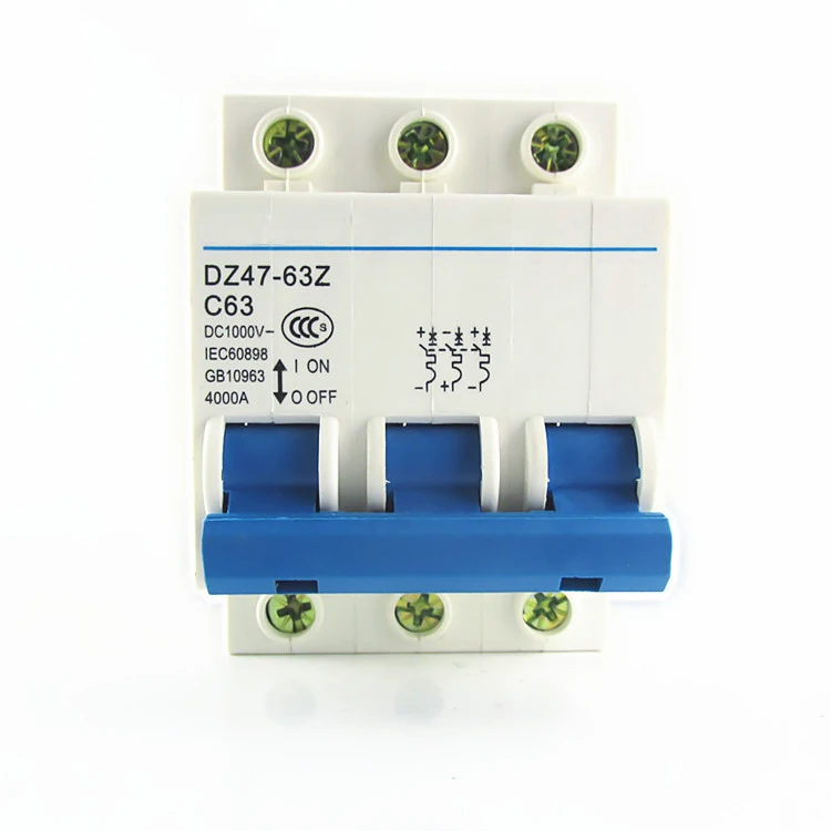 DZ47-63 3P 6A 10A 16A  20A 25A 32A 40A 50A 63A Mini Circuit Breaker MCB Cutout Switch Breaker Switch Chopper