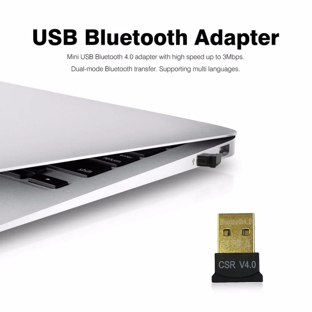 Мини USB Bluetooth адаптер CSR Двойной режим беспроводной Bluetooth V4.0 ключ передатчик для Windows 7 8 10 ПК ноутбук