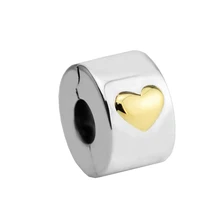 Бусины для самостоятельного изготовления ювелирных изделий из стерлингового серебра-ювелирные изделия Классические Подвески в форме сердца серебро 925 Berloque Perles Шарм