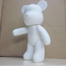 Wholesale 5pcs/set Gloomy Bear POPOBE 7 inch White Mold for DIY painted 18cm H wholesale price 5pc set 10 inch vinyl cartoon popobe violence bear momo white mold for diy graffiti painted 24cm