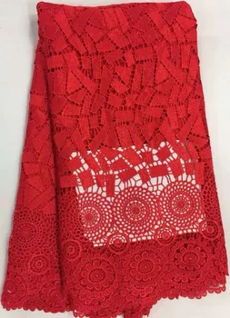 

New fashion African cord lace for wedding dress sewing!wholesale French lace fabric!High quality guipure lace for party dress!