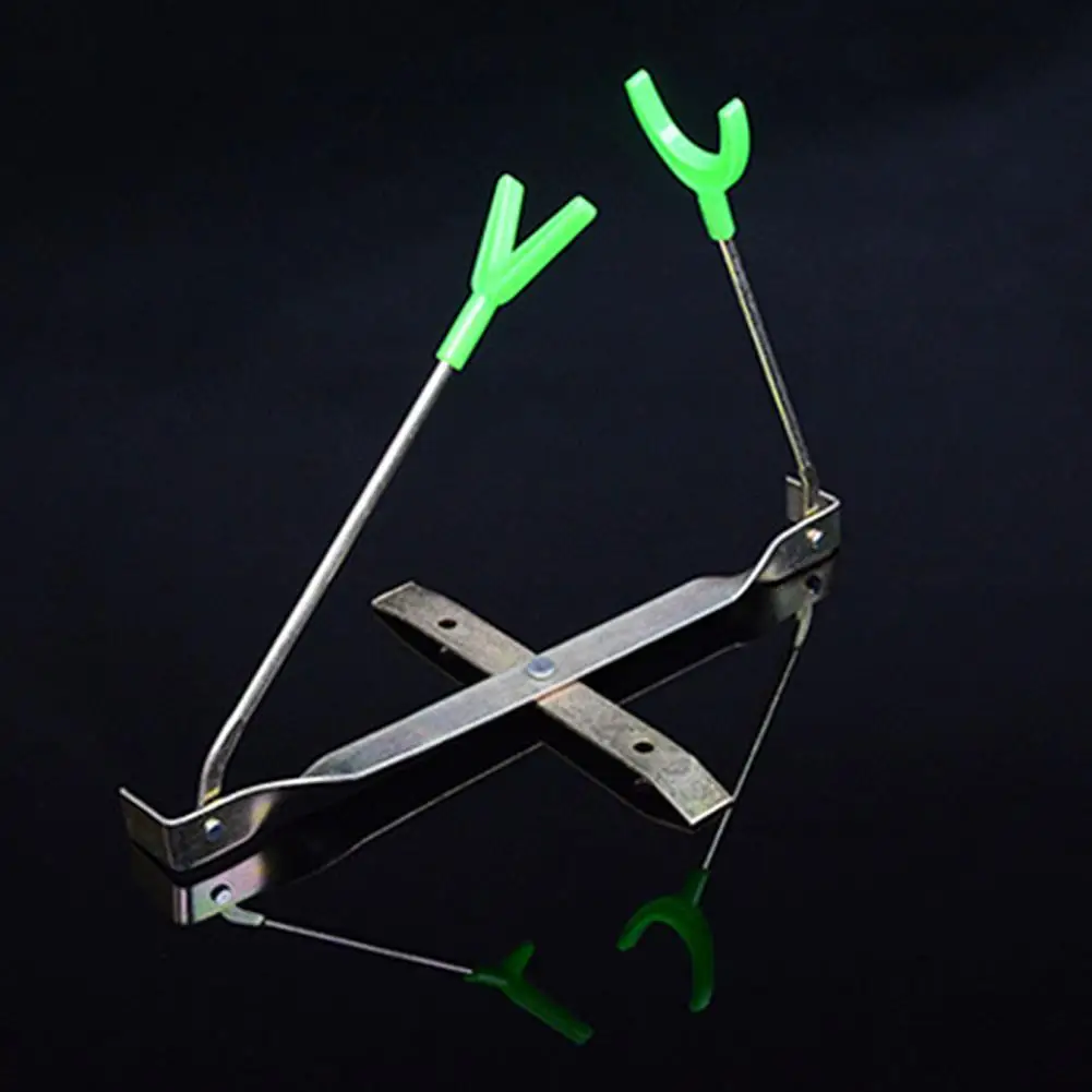 

DSstyles Outdoor winter fishing special metal galvanized ice fishing rod bracket Y Shape Stand
