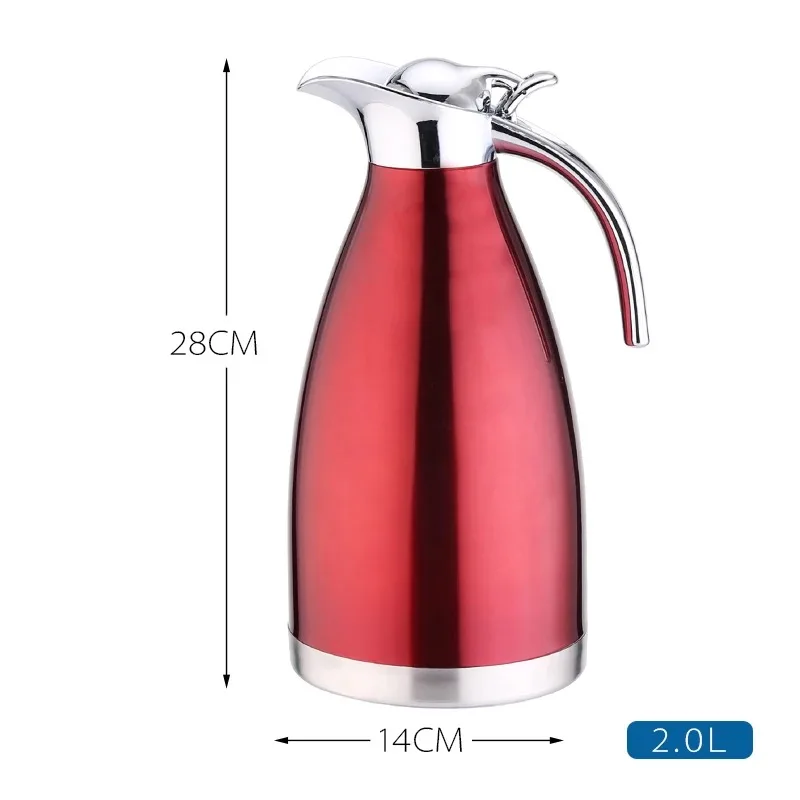 1.5/2L Stainless Steel Double-Wall Vacuum Insulated Coffee Pot 1587 Thermal Carafe Insulation Jug Flask/jarras termicas | Дом и сад