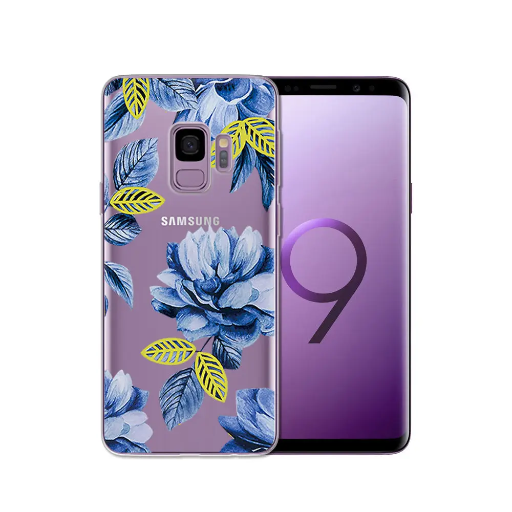 Painted Fundas FOR Samsung Galax s5 S6 S7 S8 S9 Soft TPU Phone Cover FOR Samsung S6 edge S8 Plus S9 Plus Clear Silicone cases (14)