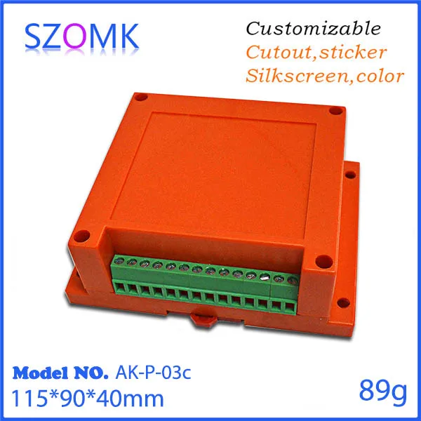 

1 piece, 115*90*40mm diy electronic shell case abs control enclosure plastic housing project enclosure din rail box