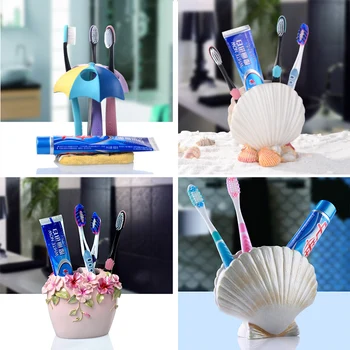 

European Resin Toothbrush Holder Bathroom Shelf Toiletries Toothpaste Tube Craft Pen Toothpaste Rack Bathroom Accessories