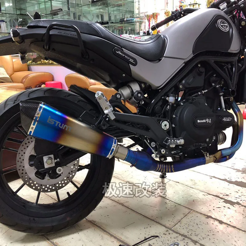 BJ500 для Benelli leoncino 500 глушитель выхлопной трубы мотоцикла escape moto с db killer полная