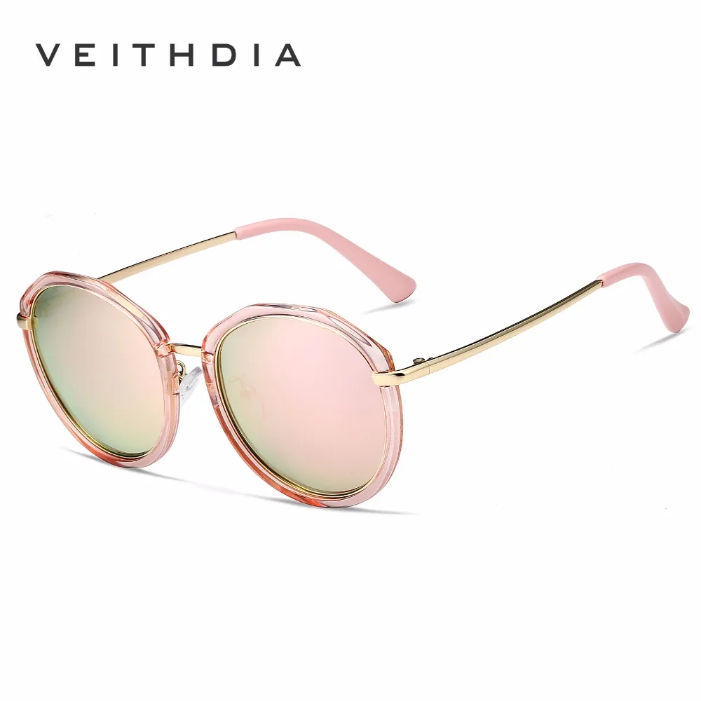 Женские солнцезащитные очки VEITHDIA, роскошные дизайнерские очки с ацетатной оправой и зеркальными поляризационными стеклами, модель 3050