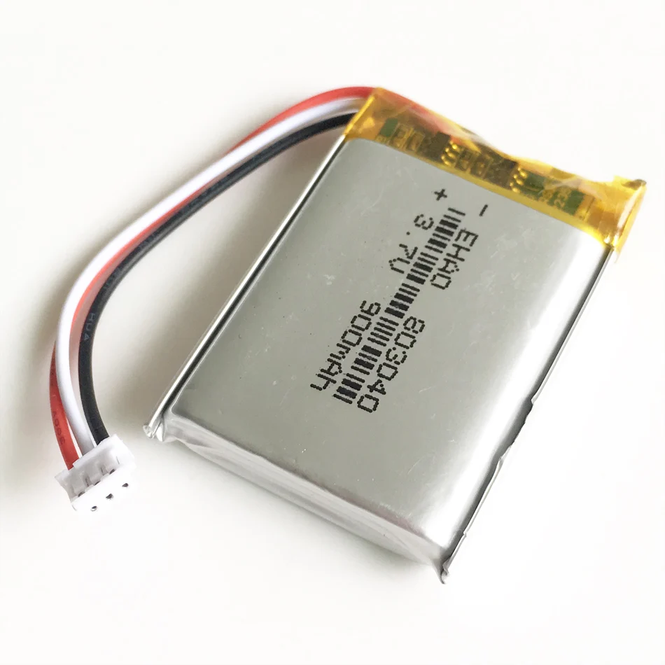 3,7 V 900 mAh литиево-полимерный lipo Перезаряжаемые Батарея с JST ZH 1,5 мм 3pin разъем для MP3 планшета камеры gps ноутбук 803040