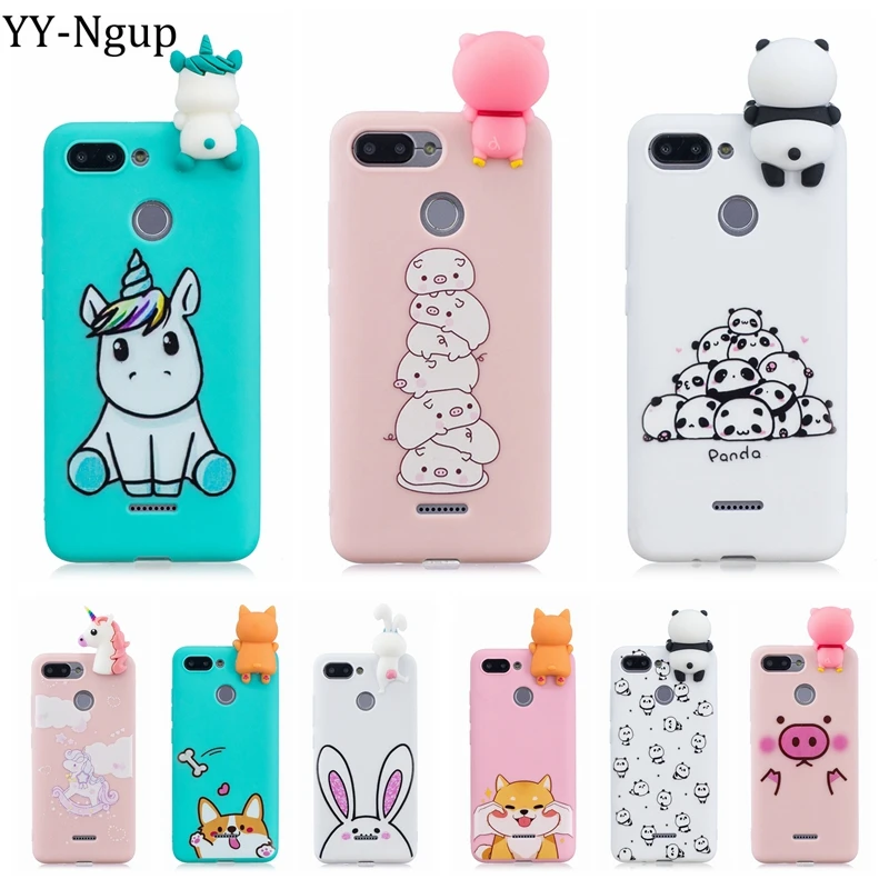 Xiomi Redmi 6A Case Xiaomi Redmi 6 Cover 3D Cute Panda Unicorn Pig Silicone Phone Case for Funda Xiaomi Redmi 6A Redmi6 Case _ - AliExpress Mobile