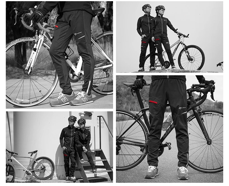 ROCKBROS осенние зимние велосипедные штаны мужские ветрозащитные теплые спортивные брюки женские Беговые MTB велосипедные брюки