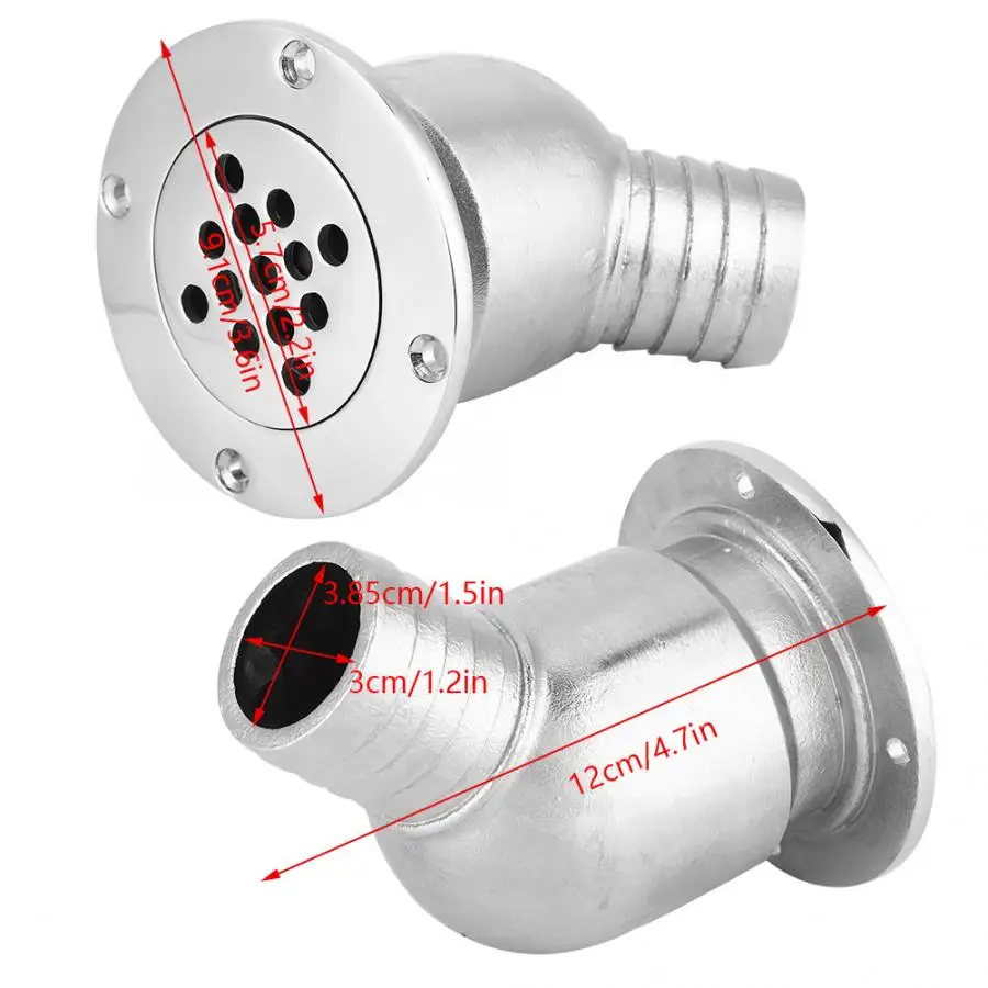 Яхты палубе стока Scupper Петля из нержавеющей стали палубе стока Scupper 90 градусов для яхты замена аксессуар