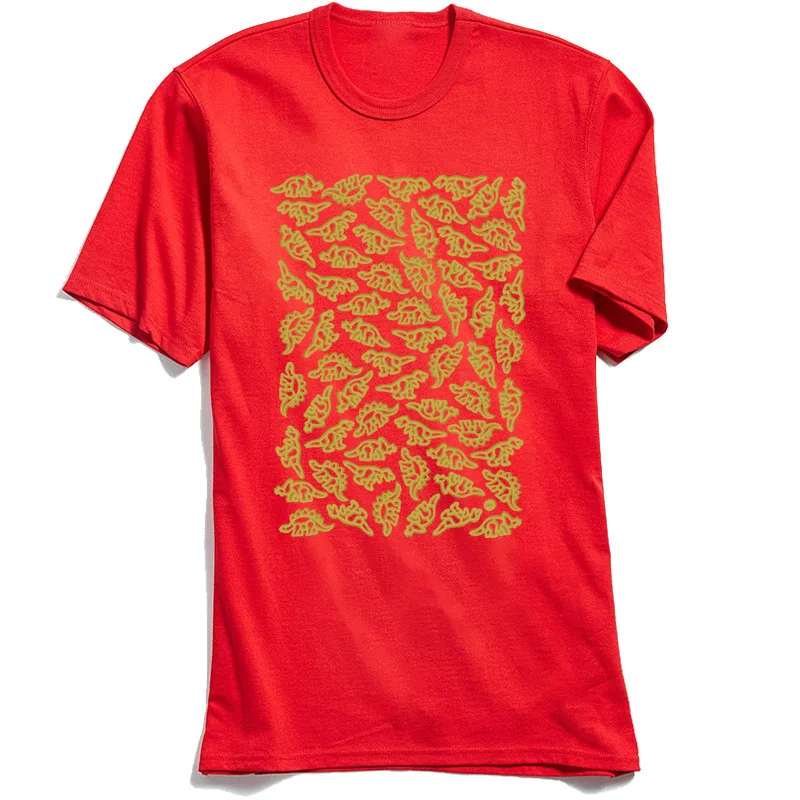 Pasta Dinosaurs 2018 Newest Street Tshirts O-Neck 100% Cotton Fabric Short Sleeve Tops & Tees for Men Tee-Shirts April FOOL DAY Pasta Dinosaurs red