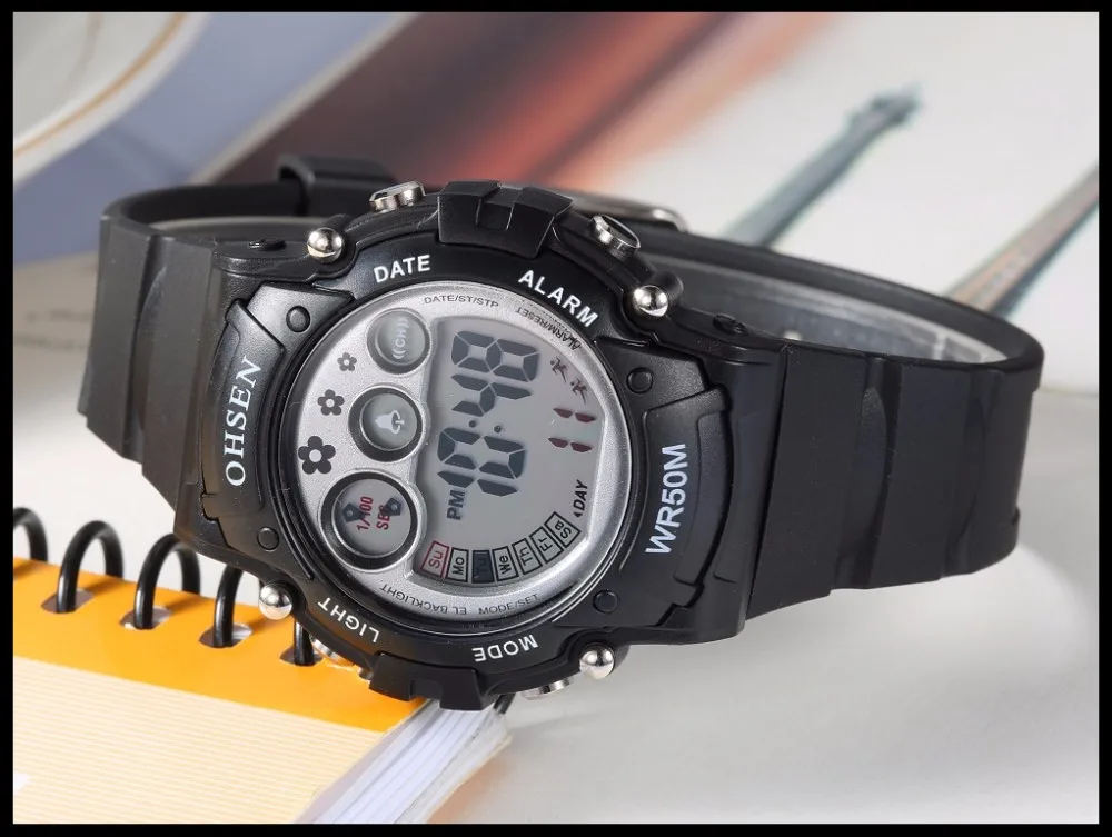 New Ohsen Unisex Watch Fashion Casual Watches Relogio Masculino Students Sports For Men Women Water Resistant Alarm Wristwatches (24)