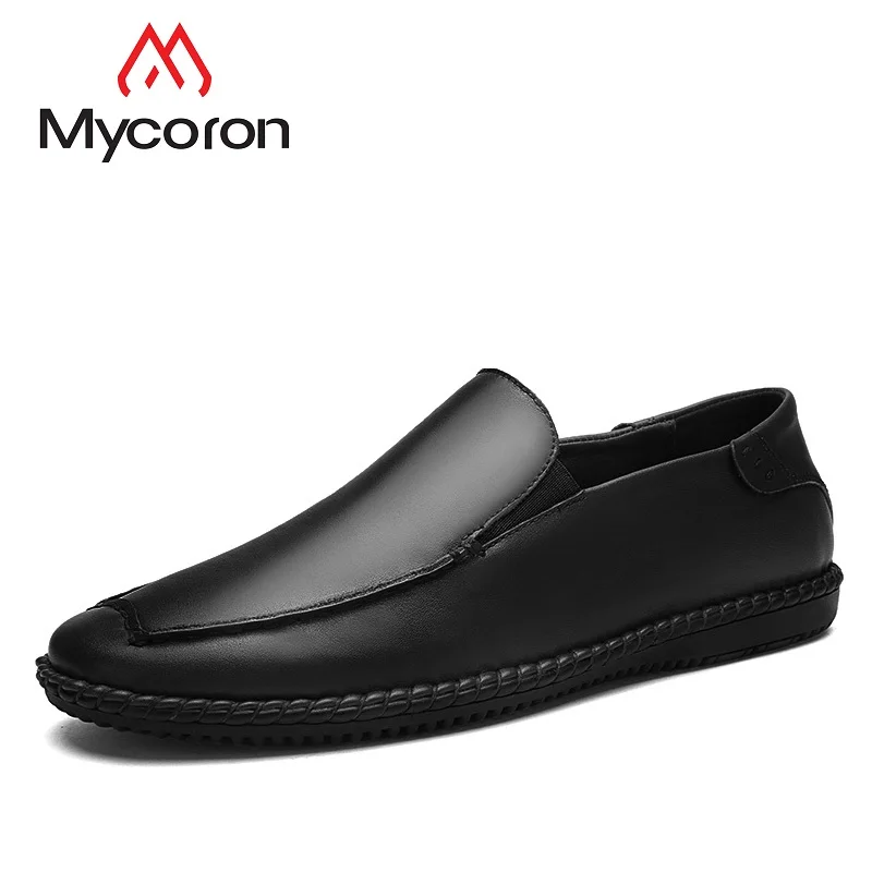 

Mycoron Luxury Fashion Brand Men's Genuine Leather Loafer Shoes Comfortable /Breathable Shoes Soft Bottom Leisure Driving Shoes