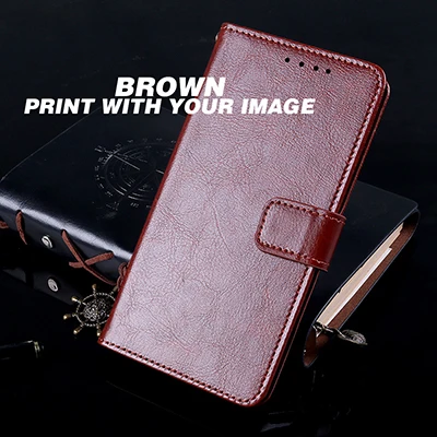 Коричневый Премиум PU кожаный флип-чехол-книжка для Xiaomi Redmi Note 6 Ручная работа под заказ Печать телефона чехол для Xiaomi Redmi Note 6 Pro Сумка - Цвет: Коричневый