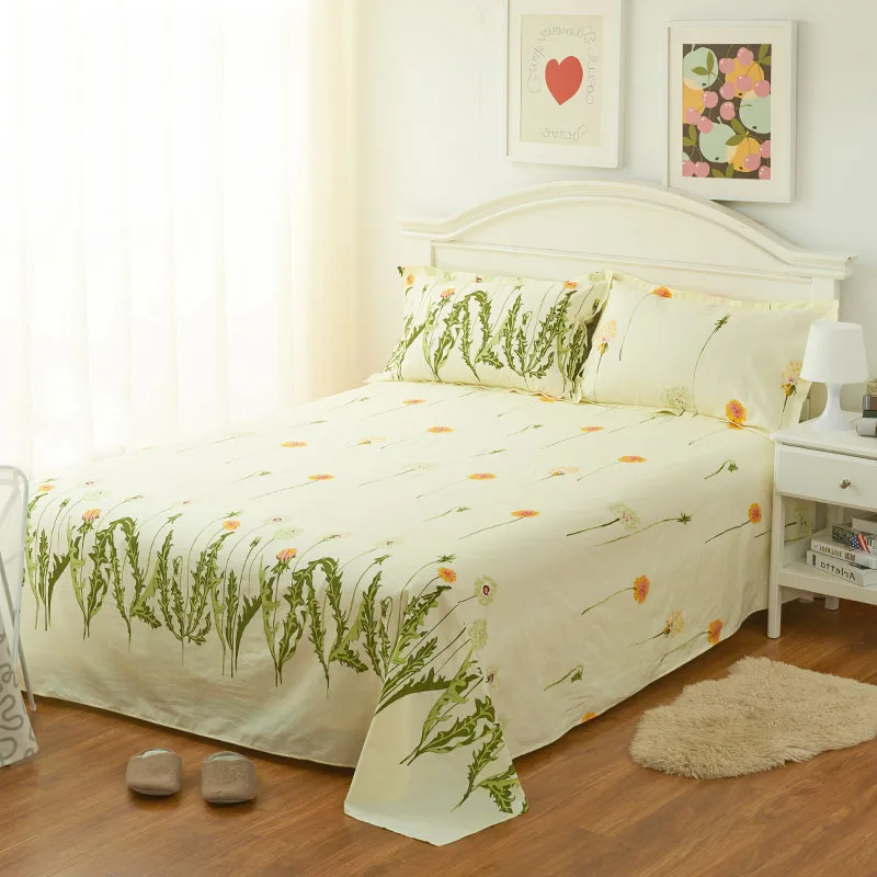 Good Quality 100 Cotton Flat sheet Home bedding Muticolors beds cover