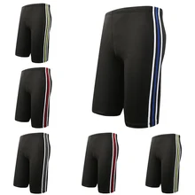 Мужские сексуальные дышащие тонкие брюки для плавания пятые Пляжные штаны для ванной Половина Колготки Большие размеры Плюс Размер Купальники