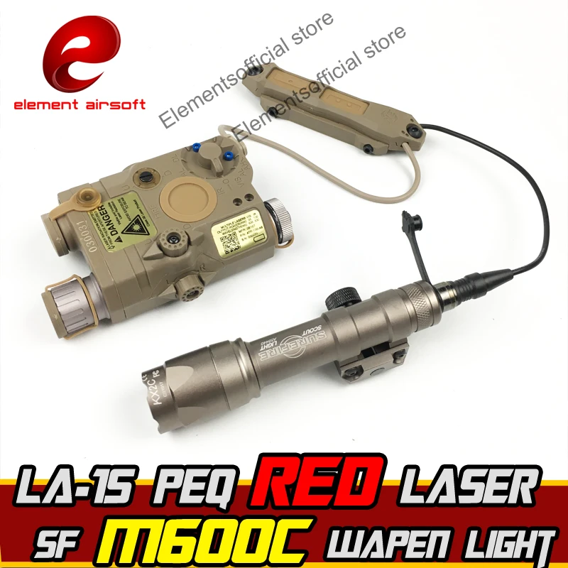 Element Airsoft suprefir M600C Wapen Светильник ИК лазерный Led LA 15 PEQ двойная винтовка Arma переключатель управления пистолет тактический фонарик для оружия