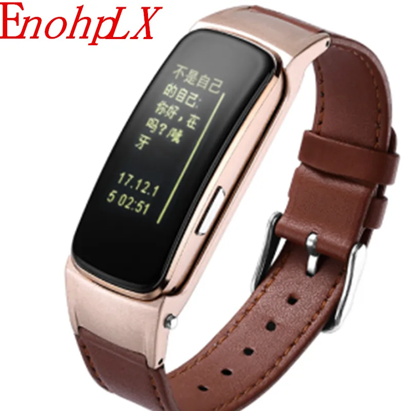 

EnohpLX Smart Bluetooth Phone Wristbands Bracelet Earphone For IOS & Android With Heart Rate Blood pressure and Oxygen