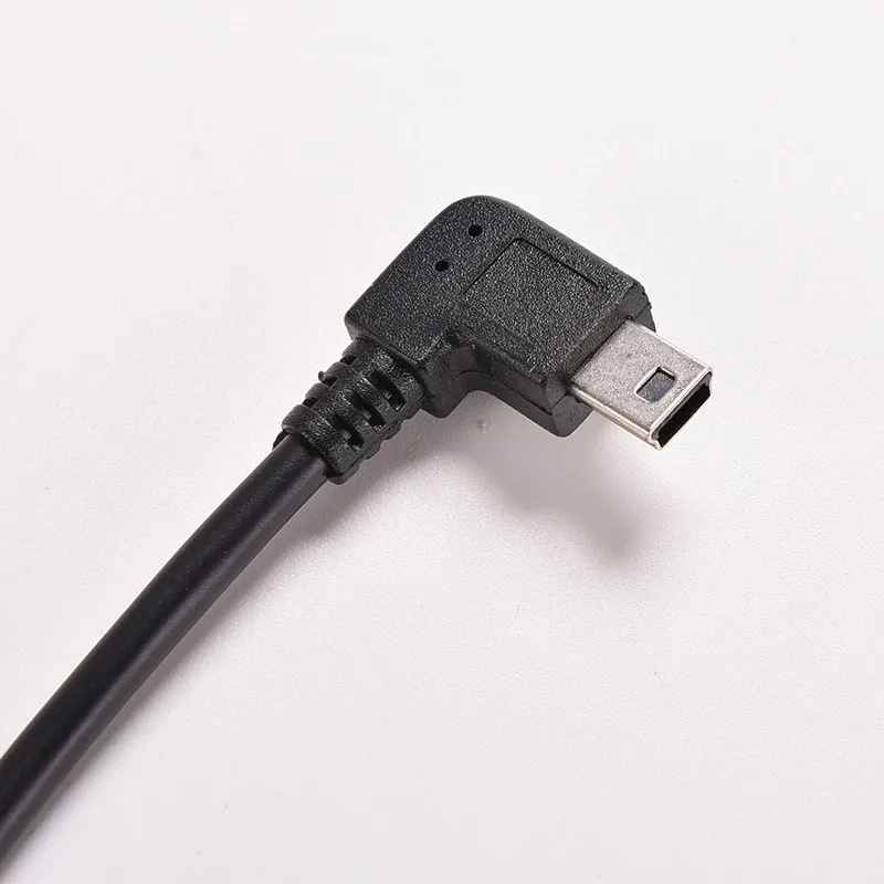 JETTING Mini USB кабель для передачи данных 25 см под прямым углом USB 2,0 A штекер для Mini USB 5 Pin Левый угол Мужской кабель Шнур адаптер разъем
