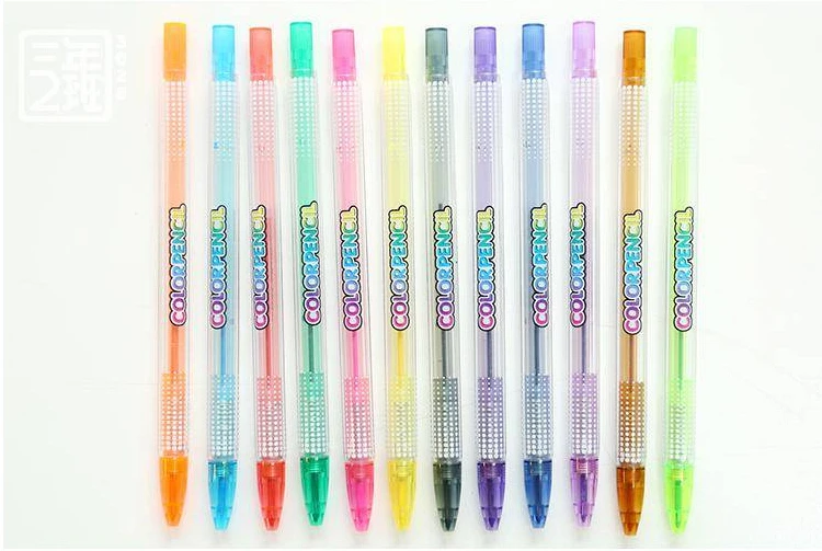 12 ручек/набор многоцветных 2,0 мм механических карандашей+ 1 туба для карандашей+ 1 точилка высококачественные цветные карандаши для рисования M& G 4501