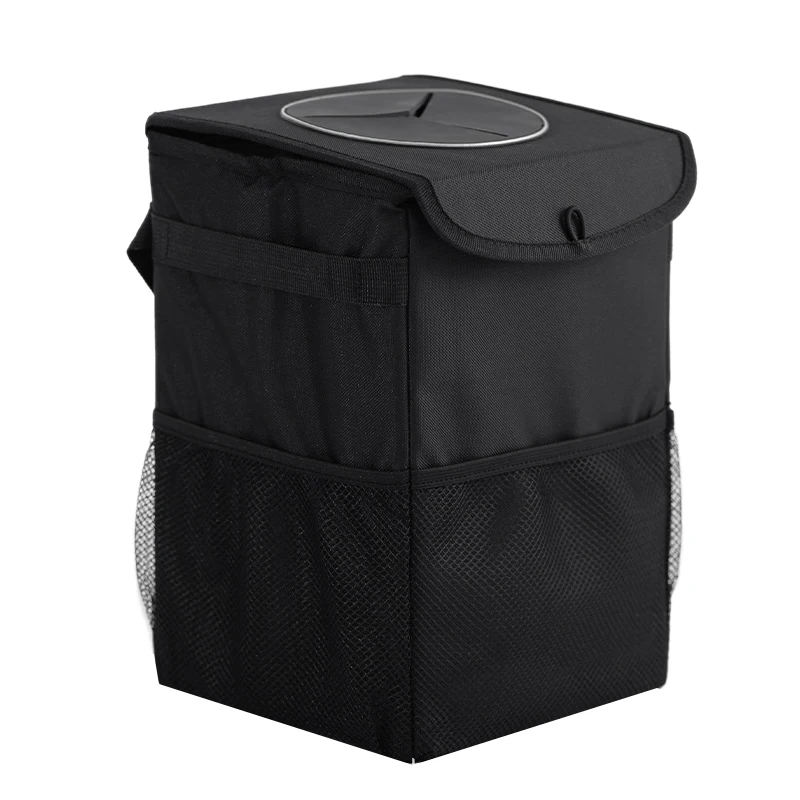

Garbage Can With Lid Car Trash Can - The Luxury Edition. No Smell, Premium Leak Proof Construction & Watertight Liner Wont Cav