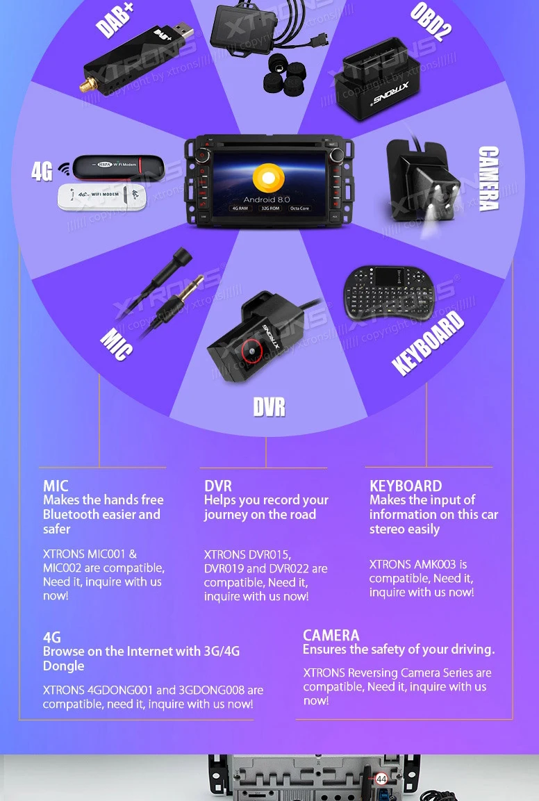 Excellent Android 8.0 Oreo OS 7"  Car DVD Multimedia for GMC Yukon 2007-2014 & Sierra 2007-2014 & Acadia 2007-2012 with 4GB RAM 32GB ROM 19