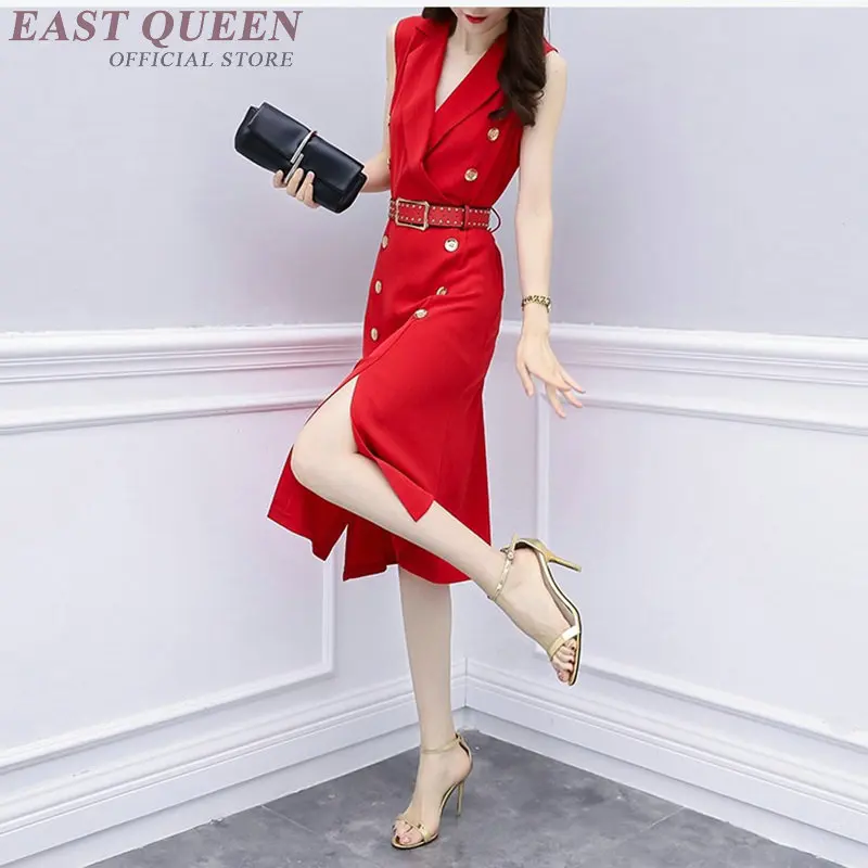 

Business dress for women office female ladies elegant red dress Korean fashion style social office dress for work 2018 FF1274