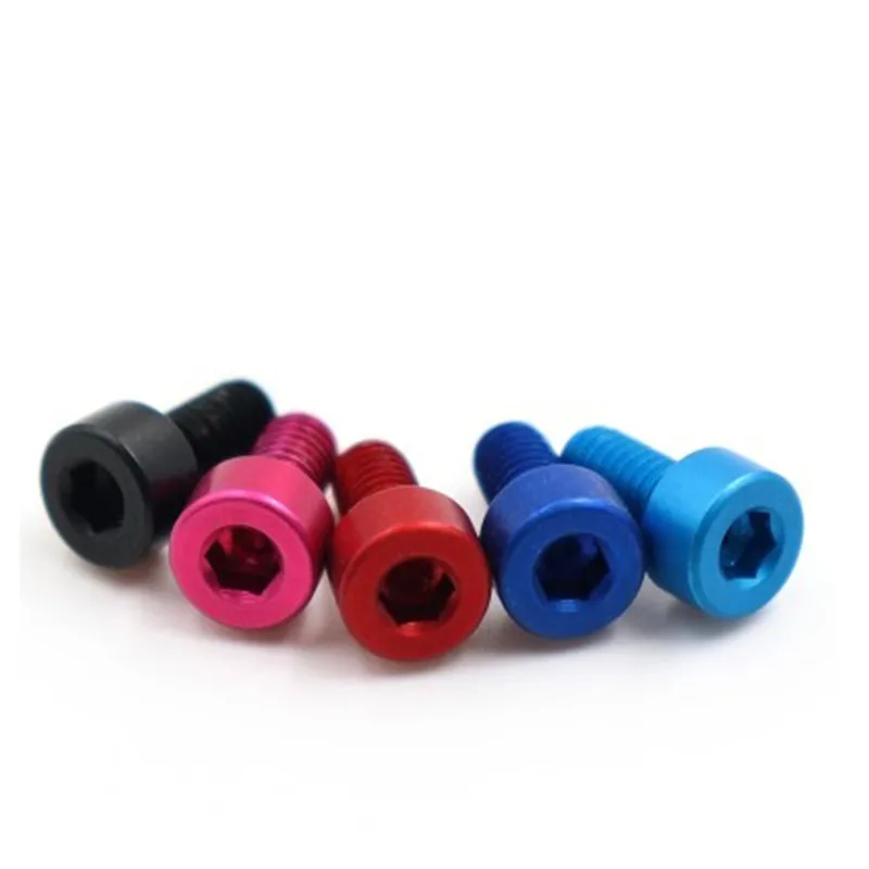 

10PCS DIN912 M4*6/8/10/12/16/20/25 anodized colourful aluminum hex socket cap head screw