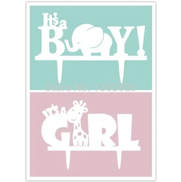 Aliexpress Com Buy White Acrylic It S A Girl Cake Topper It S A Aliexpress Com Buy White Acrylic It S A Girl Cake Topper It S A