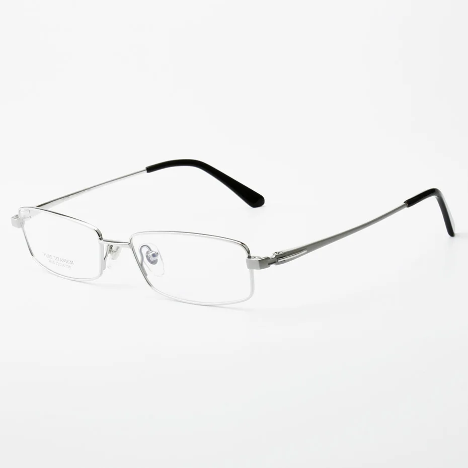 Boer Новое поступление удобные мужские деловые чистые титановые очки с полной оправой оправы для очков можно сделать очки по рецепту#8850 - Цвет оправы: silver