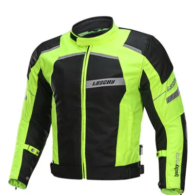 Бренд LYSCHY, водонепроницаемая мотоциклетная куртка, костюм для мотокросса, куртка и штаны, мотоциклетная куртка, защитное снаряжение, броня, Мужская мотоциклетная одежда - Цвет: Зеленый