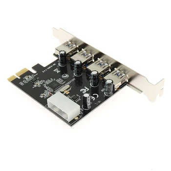 

PCI Express 4 Port USB 3.0 HUB Expansion Card Adapter 5 Gbps Speed