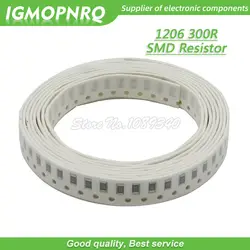 100 шт. 1206 SMD резистор 1% сопротивление 300 Ом резистор проволочного чипа 0,25 W 1/4W 300R 301 IGMOPNRQ