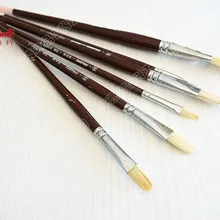 6 шт./компл. свиная щетина Краски Кисть Акриловая Краски s масла Краски щетка водные цветные кисточки художника поставки Товары для профессионального искусства