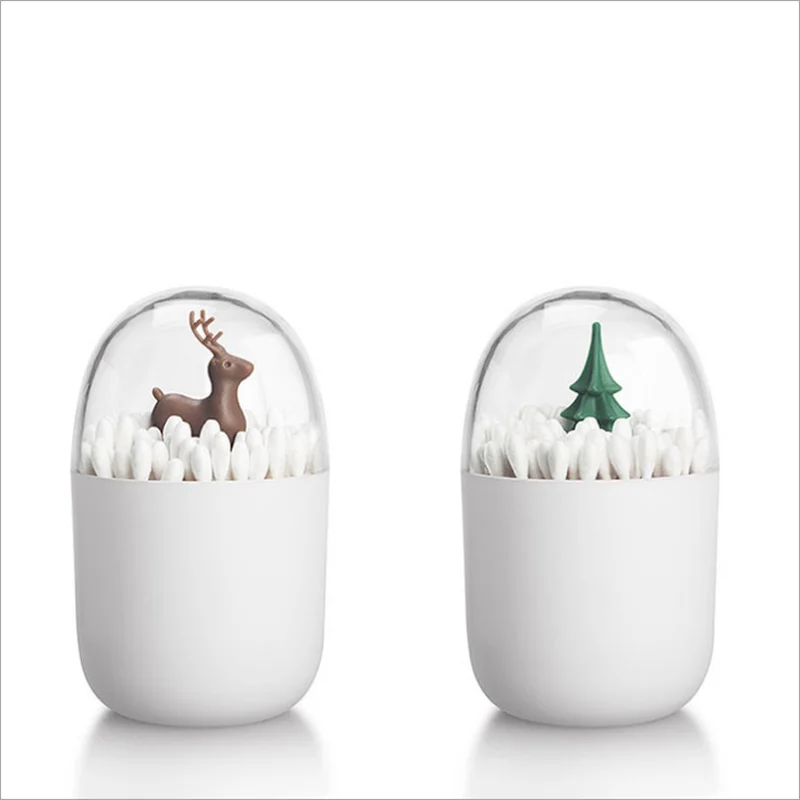 

Creative cartoon toothpick box cotton swab box storage box animal plant multi-function dustproof storage box11*7cm