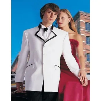 

2018 Fashion High Quality Three Buttons Wedding Men Suits Dress Groom Wear white mens suit Prom masculino Dress(Jacket+Pants)