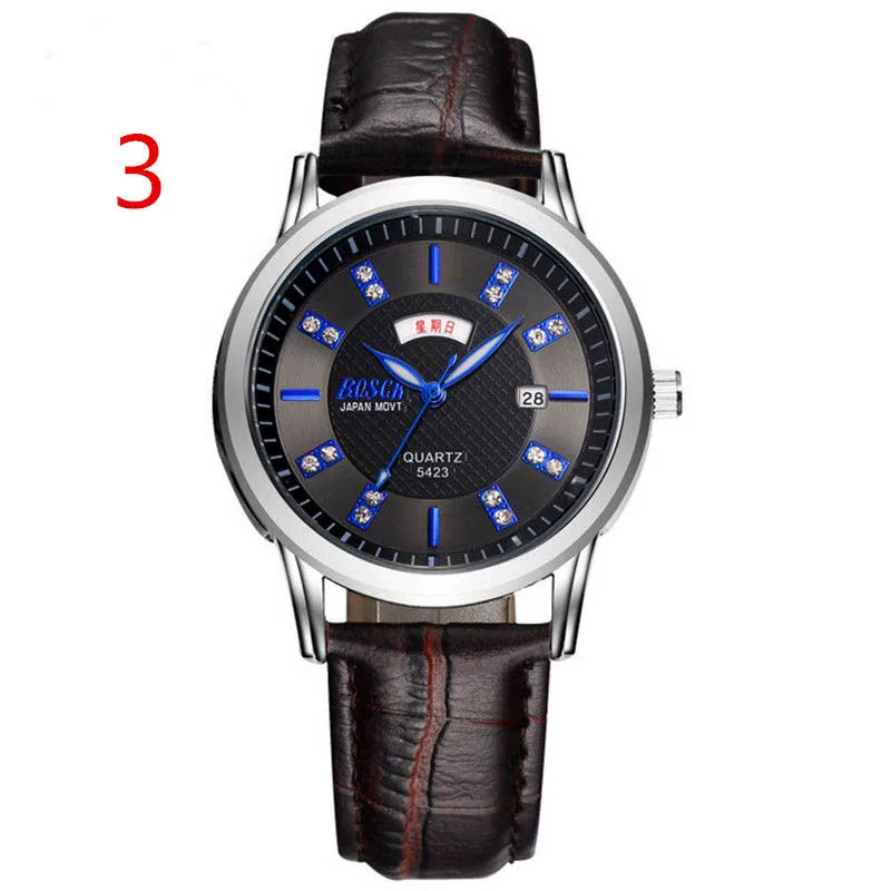

2019 new men's watch waterproof watch men's student version of the simple trend casual quartz fashion