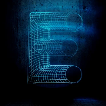 

Cool Memorial gift 3D lighting Alphabet letter E Multicolor Gradient night light Desk Table Led home bar decorative kids toys