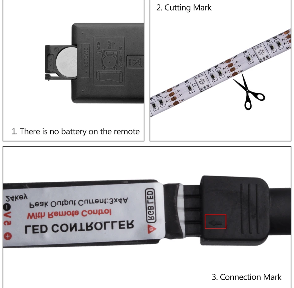 5 в постоянного тока USB Светодиодная лента Гибкая световая лента 5050 RGB 50 см 1 м 2 м 3 м Мини 3Key 17Key RF ИК пульт дистанционного ТВ фоновое освещение