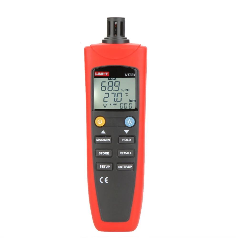UNI T UT331 Digital Thermo hygrometer Thermometer Temperature Humidity Moisture Meter Tester w LCD Backlight USB
