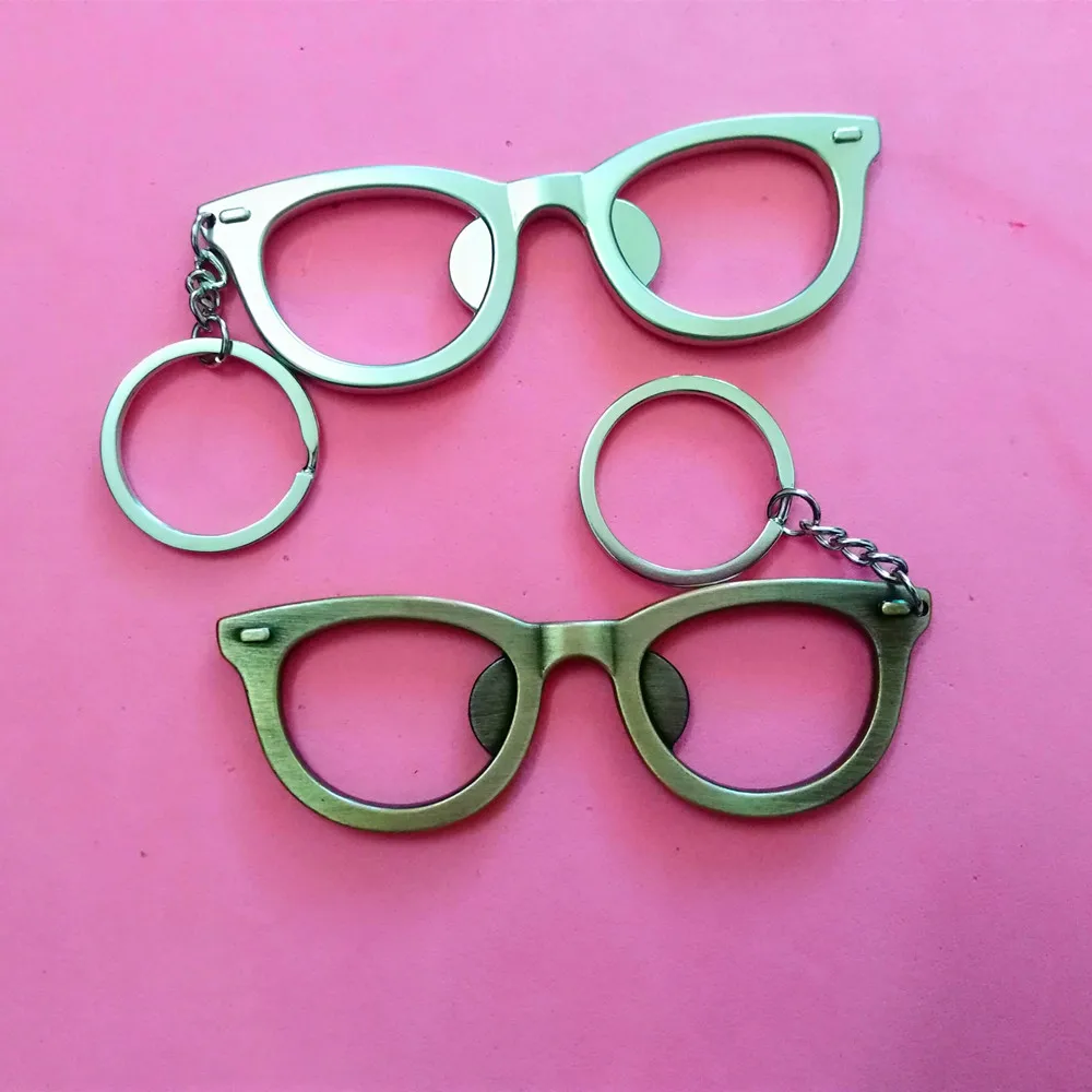 

400Pcs Glasses Portable Bottle Opener Keychain Beer Bottle Can Opener Ring Keychain Tool Kitchen Bar Tools Keychain
