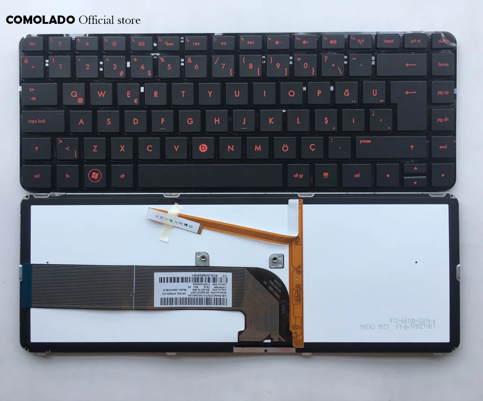 TR Турецкая клавиатура для HP Pavilion DM4-3000 DM4-3100 DM4T-3000 DV4-3000 DV4-3100 черная с рамкой