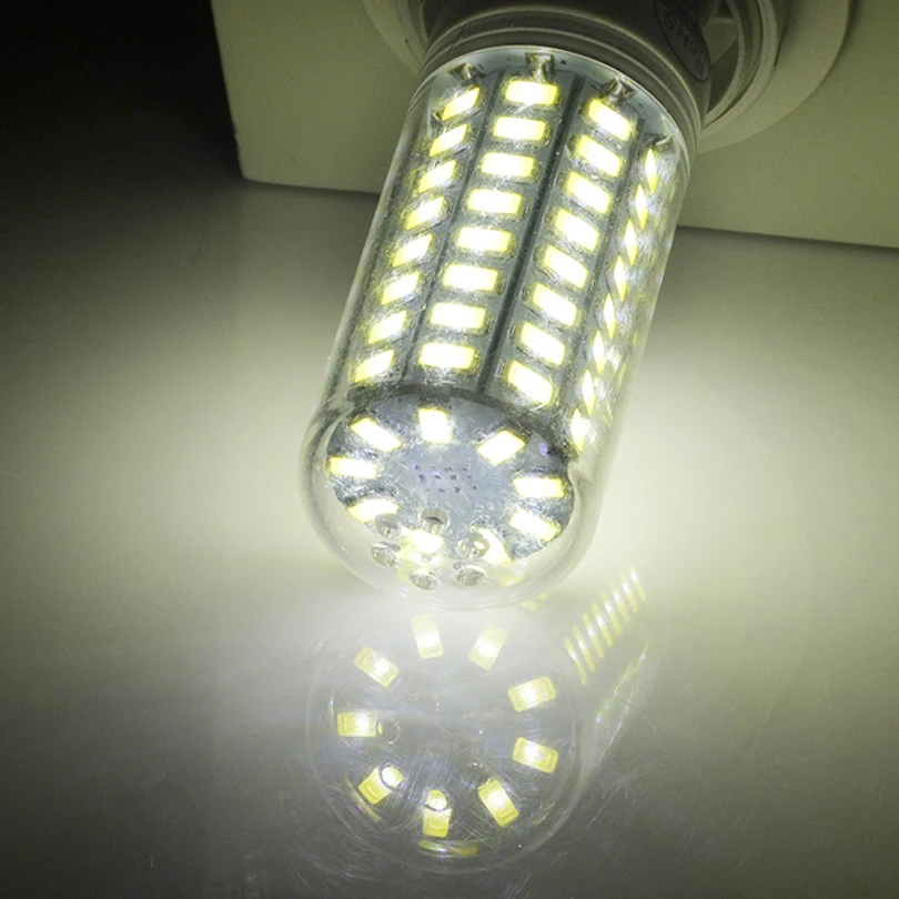 E27 светодиодная лампа E14 Светодиодная AC 220V 240V 24 36 48 56 69 72 LEDs Chandlier Свеча Кукуруза