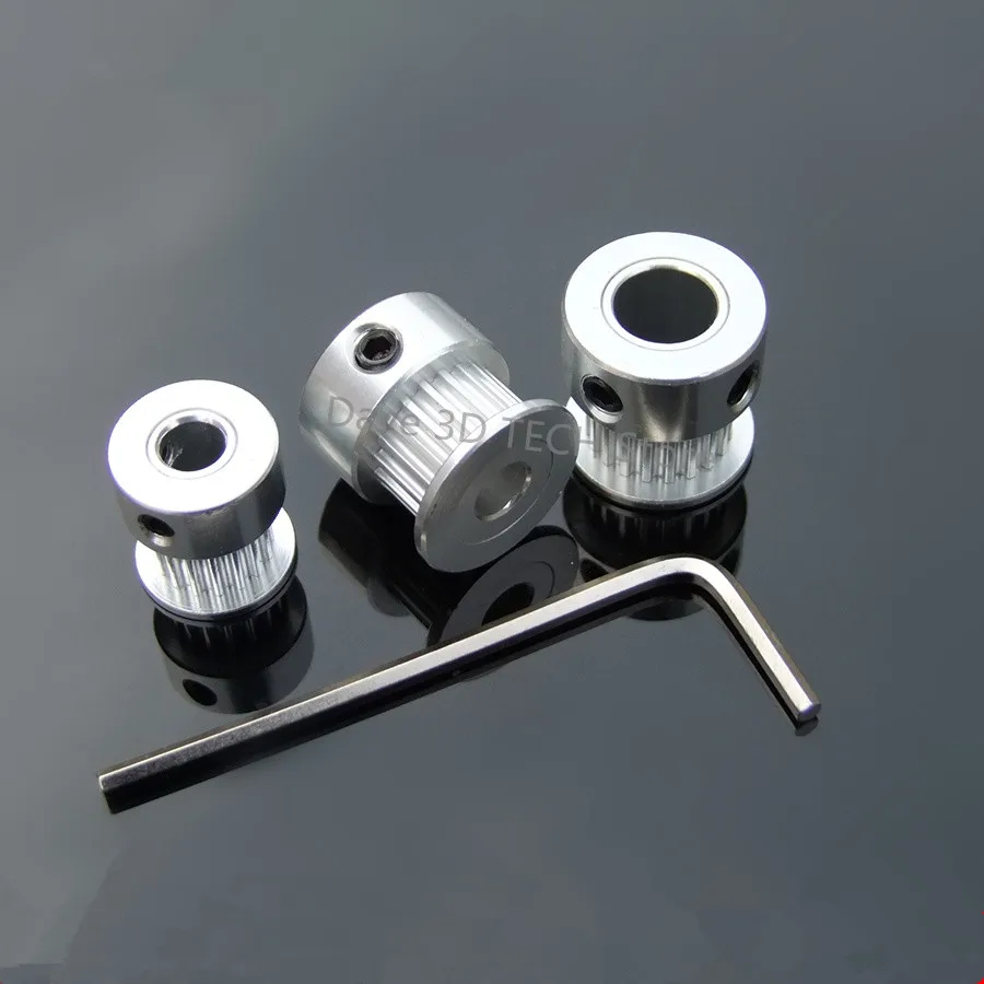 GT2 Timing Pulley 20 teeth Alumium Bore 5mm fit for GT2 belt Width 6mm RepRap 3D Printer part