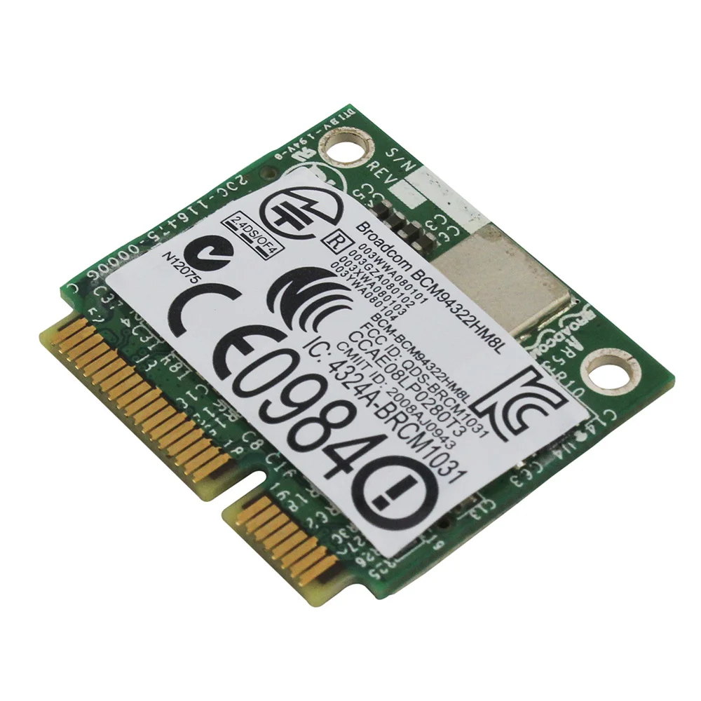 Сетевой адаптер Broadcom BCM94322HM8L два диапазона 300 Мбит/с 802.11a/b/g/n Mini PCI E плата Wireless WLAN Card