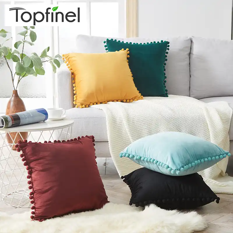 Topfinel Soft Velvet Decorative Throws Pillowcases Luxury Cushions Topfinel Soft Velvet Decorative Throws