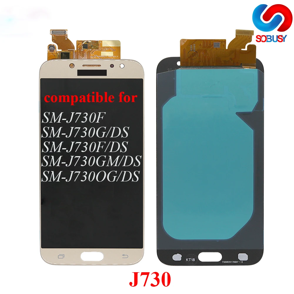 

Adjust AMOLED/TFT Screen For Samsung GALAXY J7 2017 J730 Display J730F LCD J730M Touch Digitizer Glass Assembly J7 2017 LCD